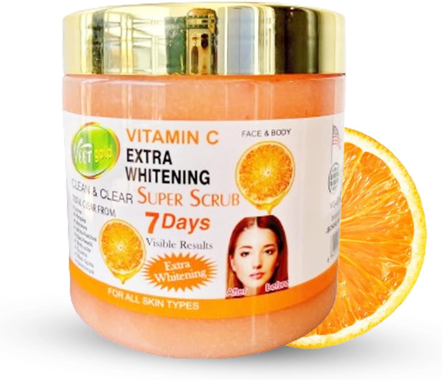 Veetgold Vitamin C Brightening Super Scrub – Veetgold Glowing Formula for Face & Body