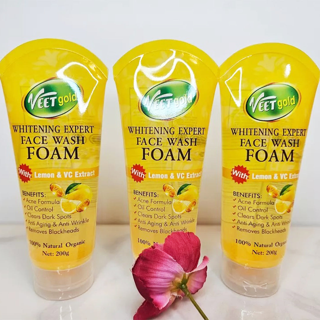 Veet Gold Face Wash Foaming Cleanser Multivitamin Extract 200g