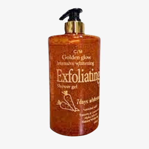 Golden Glow Intensive Whitening & Glowing Shower Gel - Brightening and Exfoliating Formula, Deep Cleansing, 1000ml, 1 Pcs