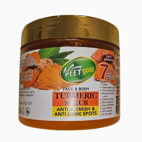 Veetgold Turmeric Scrub, Exfoliates and Brightens Skin