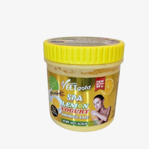 Veetgold SPA Lemon Yogurt + Salt Scrub for Face and Body