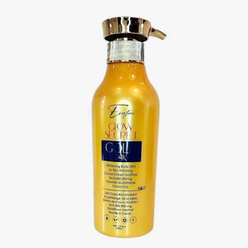 Secret Glow Gold 24k Whitening body Lotion 500ml Caviar Extract with Glutathione