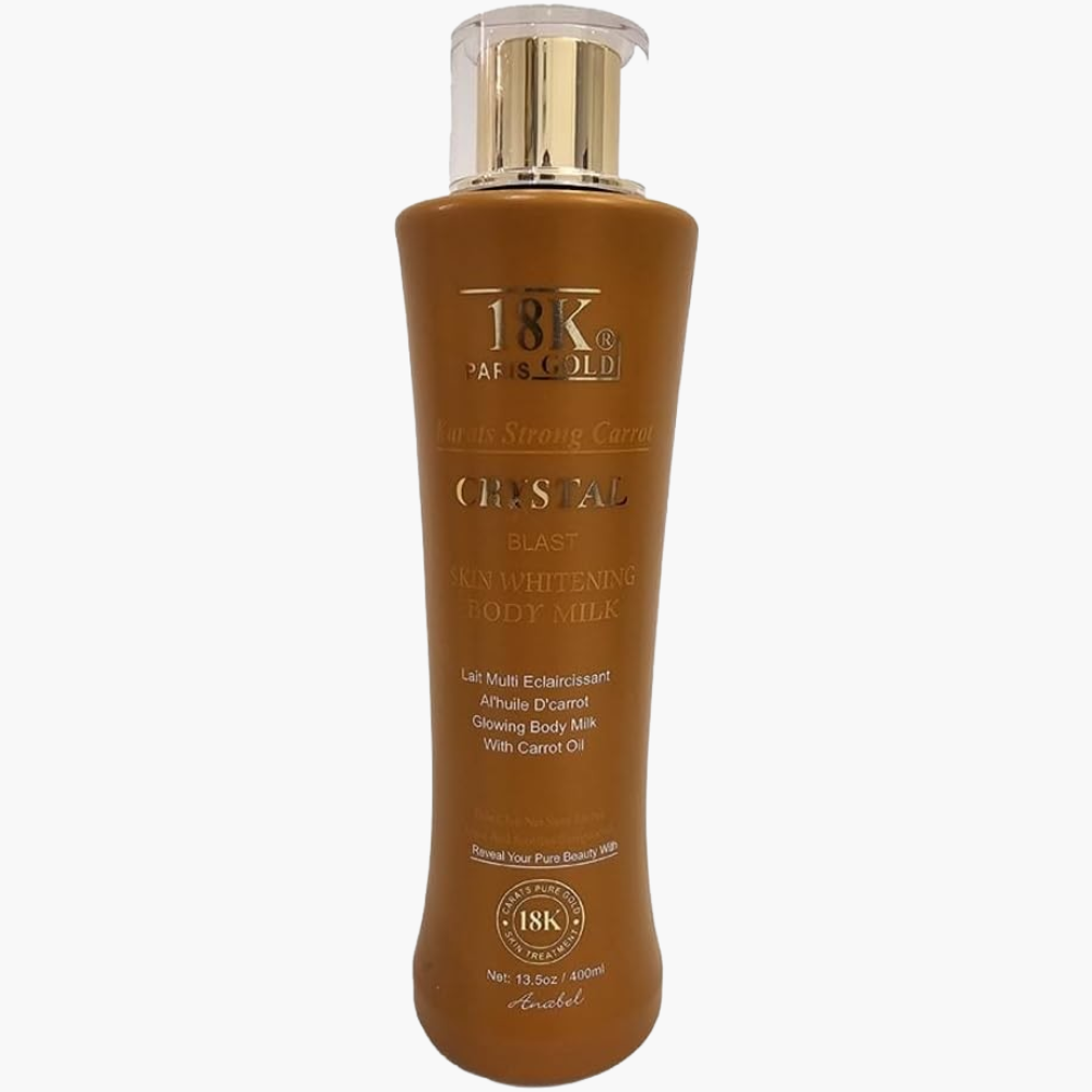 18K Paris Lotion 400ml – Radiance-Boosting Body Lotion with Carrot Extract, Deep Hydration for Smooth, Soft, and Naturally Glowing Skin