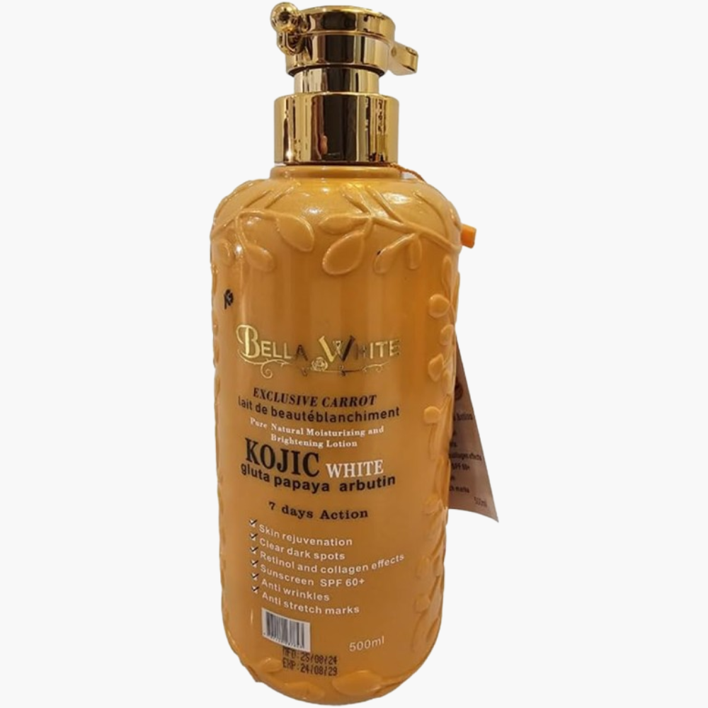 Bella White Lotion Brown 500ml – Hydrating Body Lotion with Kojic White, Gluta, Papaya & Arbutin for Soft, Smooth, and Radiant-Looking Skin