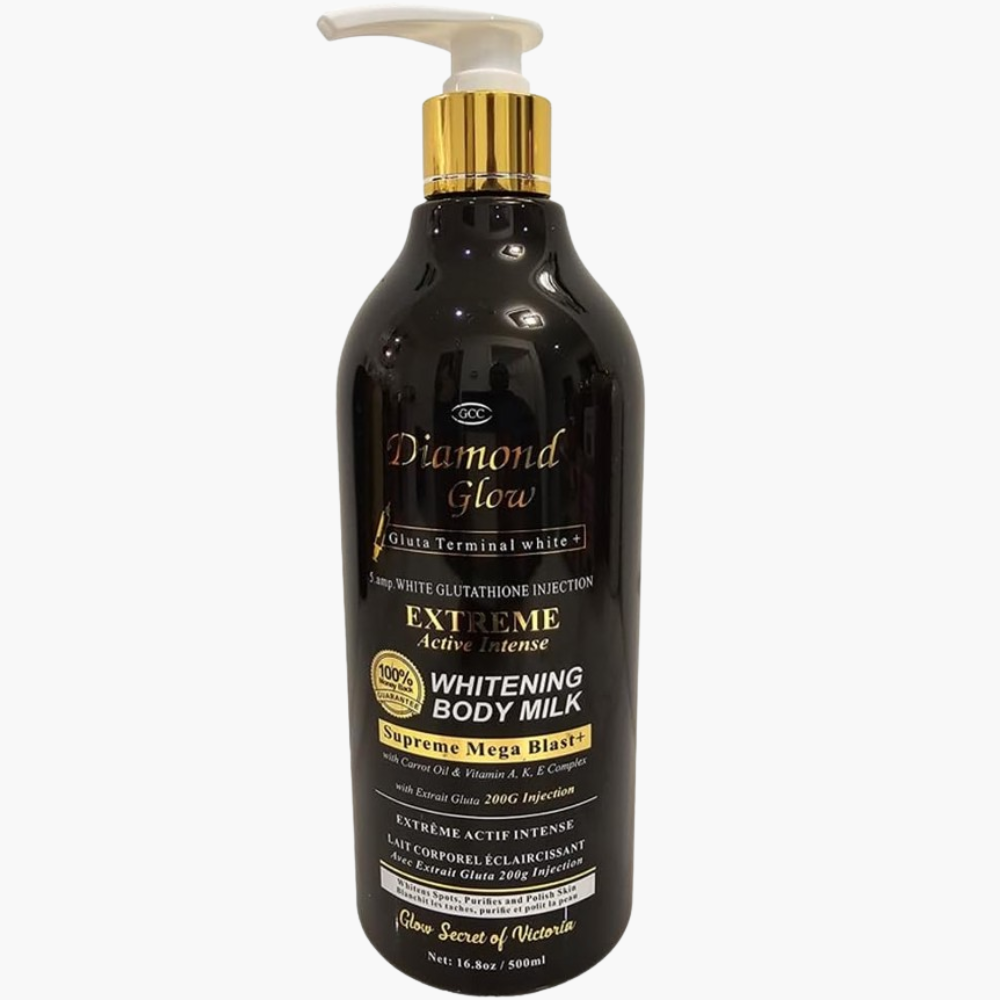 Diamond Glow Lotion 500ml – Hydrating Body Lotion with Carrot Oil & Vitamin A, K, E Complex for Smooth, Soft, and Radiant-Looking Skin