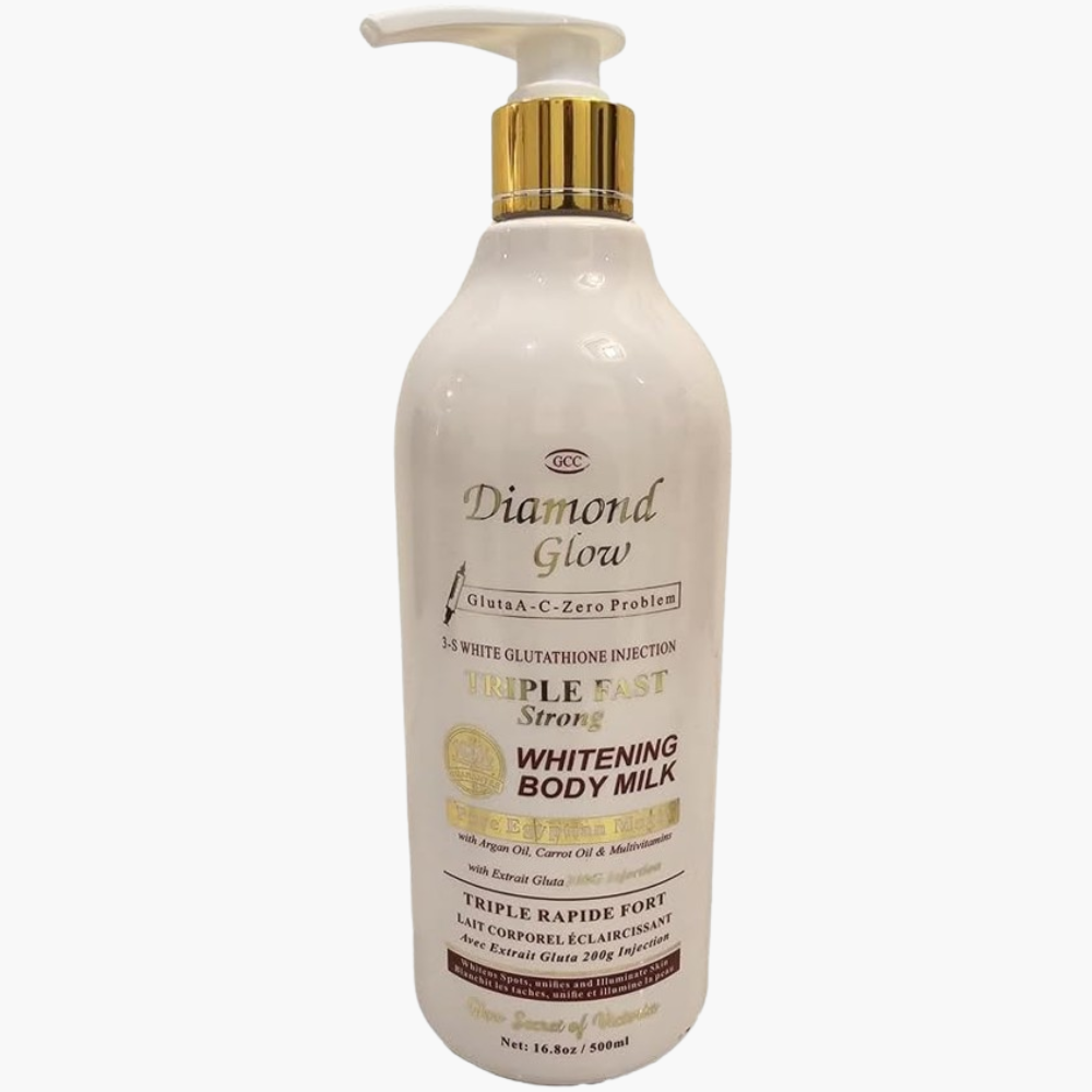 Diamond Glow White Lotion 500ml – Hydrating Body Lotion with Argan Oil, Carrot Oil & Multivitamins for Soft, Smooth, and Radiant-Looking Skin