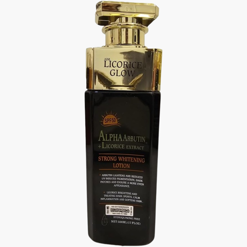 Licorice Glow Alpha Arbutin – Hydrating Face loition with Licorice Extract for a Smooth, Radiant Look, Lightweight Formula for Daily Skincare
