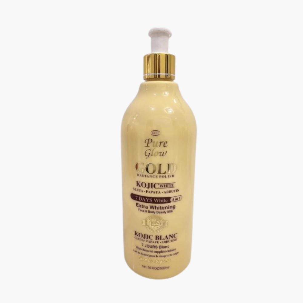 Pure Glow Gold Radiance Kojic white Gluta, Papaya & Arbutin Lotion, Enriched with Skin Brightening Deep Enhances Skin Radiance, Suitable for All Skin Types