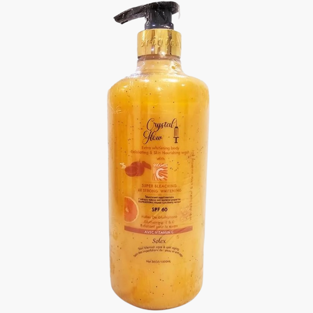 Crystal Glow Orange Bath 1000ml – Refreshing & Hydrating Body Wash with Vitamin C & SPF 60 for Smooth, Soft, and Revitalized Skin