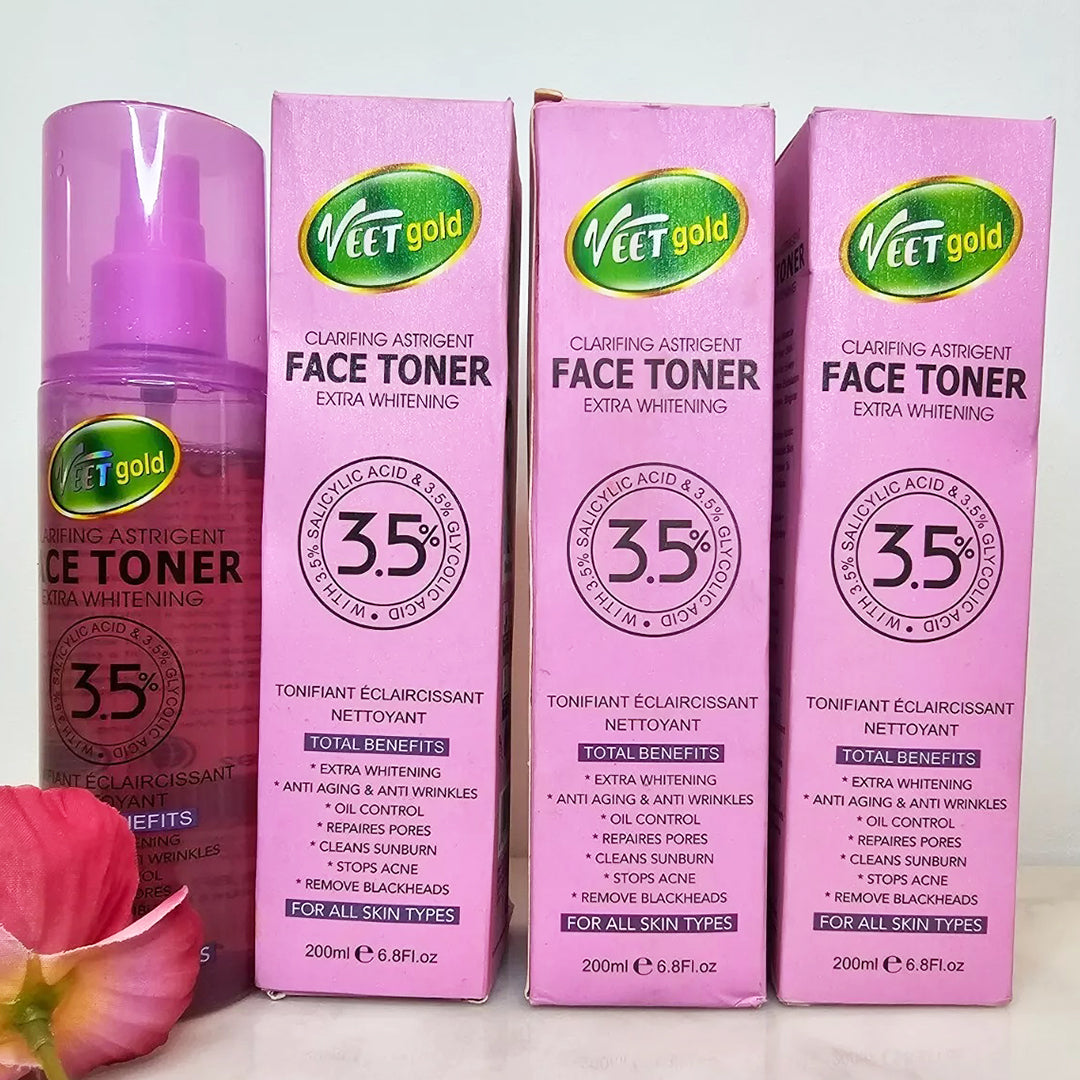VEET GOLD Extra Whitening Facial Toner (200ML)