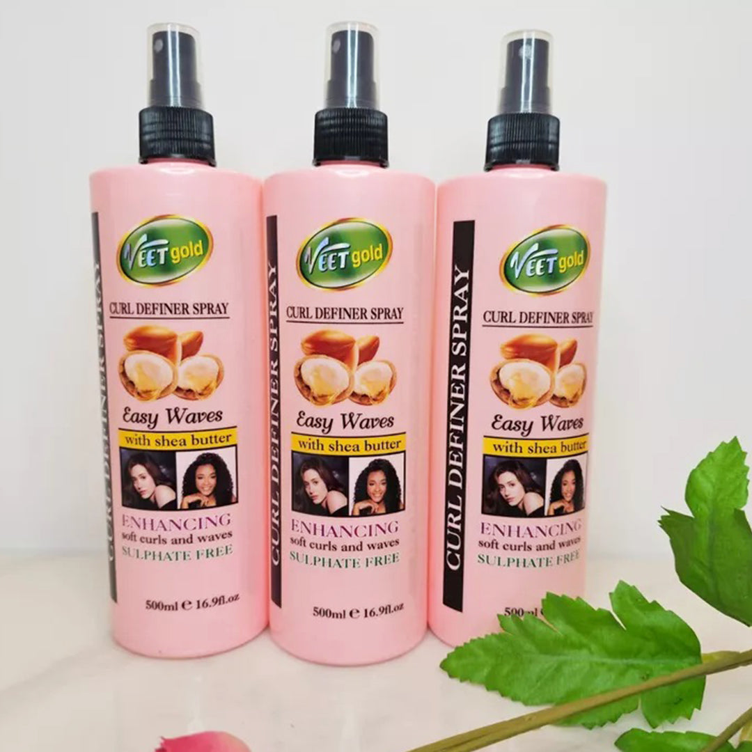 2X Veetgold Curl Definer Spray Easy Waves with shea butter 500ml